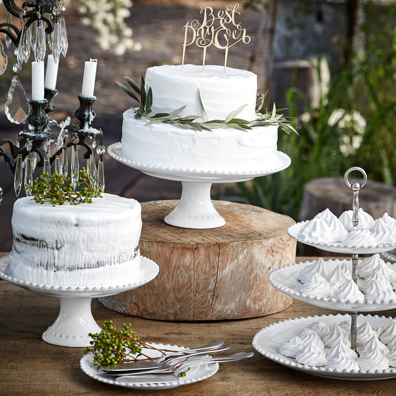 
Handmade Cake Stand "Pearl" - Extra Large, Ø 34 cm
