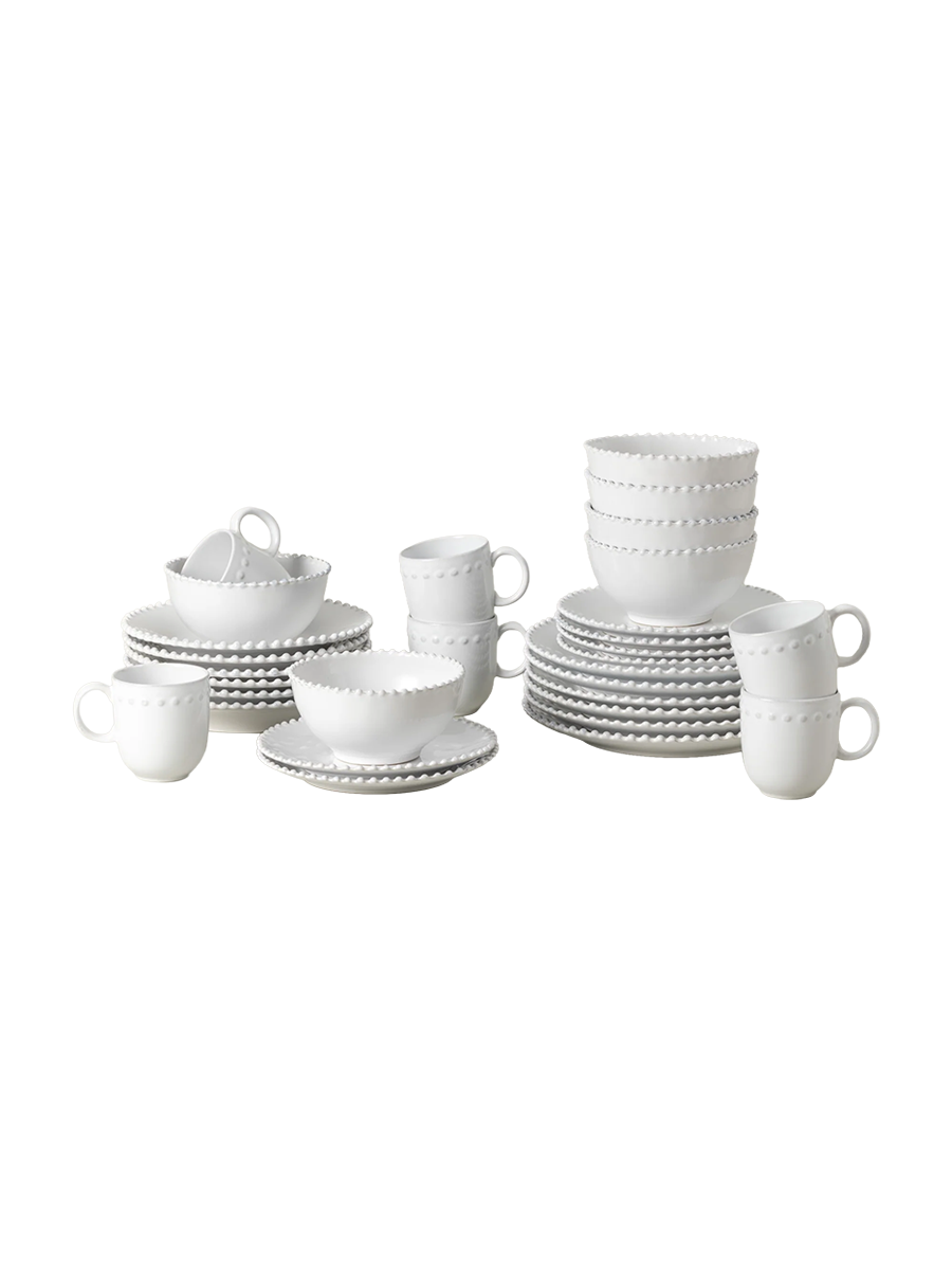 
Handmade Dinnerware Set "Pearl II", 6 people, 30 pieces