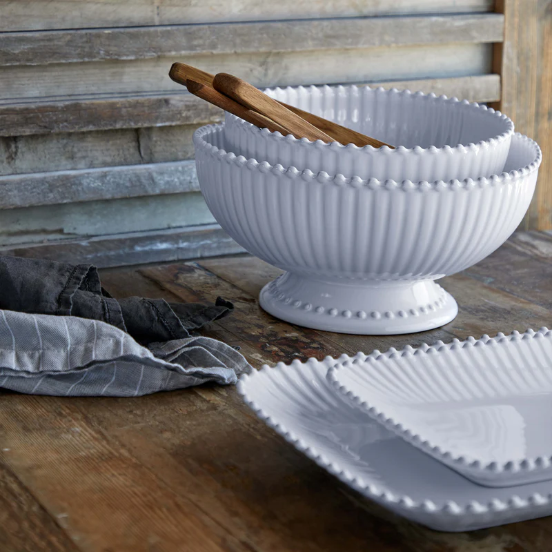 
Rectangular, handmade "Pearl" serving platter - Medium, 30.4 x 21.1 cm