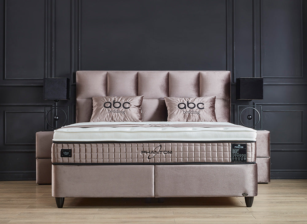 
Premium Box Spring Bed "Phantom" incl. Mattress & Topper - Without accessories