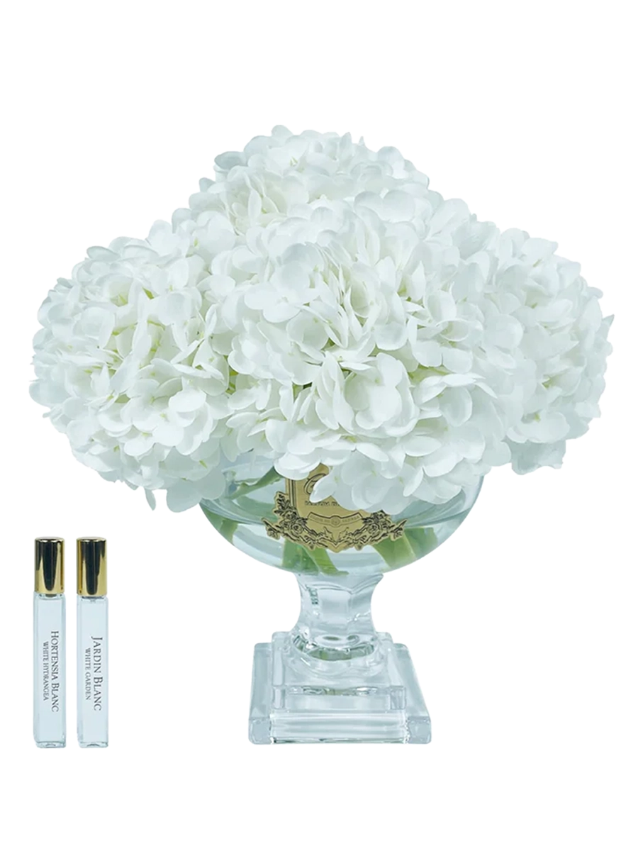
Parfum d'ambiance luxueux « Bouquet d'hortensias de Provence » - Blanc et or