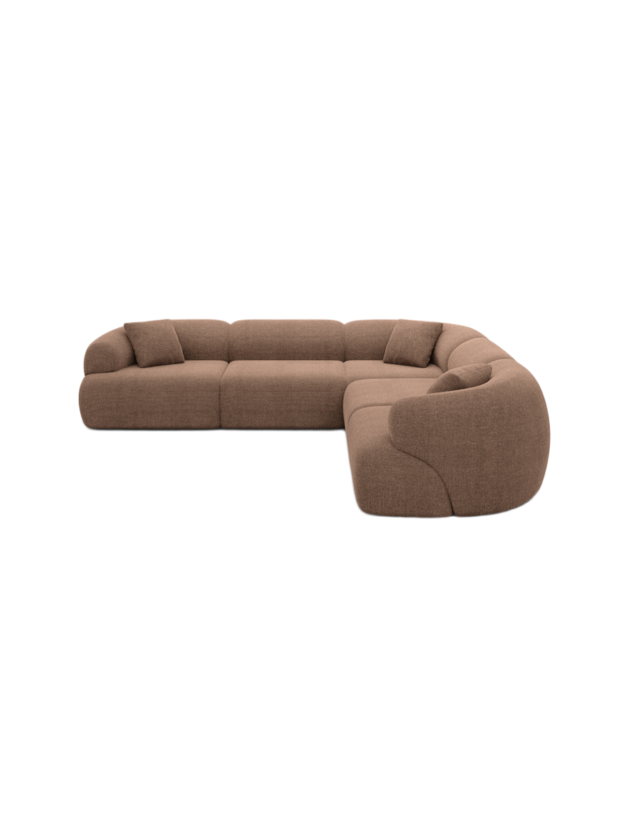 
5-Sitzer Design Ecksofa „Astoria“ mit Strukturstoff-Bezug - Strukturstoff Anthrazit