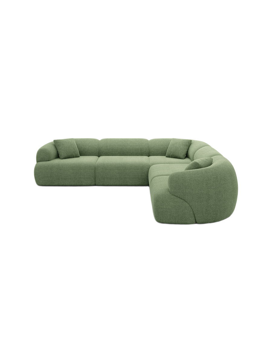 
5-Sitzer Design Ecksofa „Astoria“ mit Strukturstoff-Bezug - Strukturstoff Anthrazit