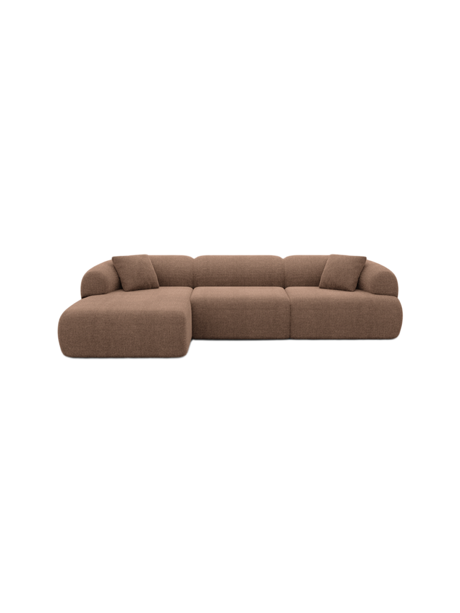 
4-Sitzer Design Ecksofa „Astoria“ mit Strukturstoff-Bezug - Strukturstoff Anthrazit / Eckteil links