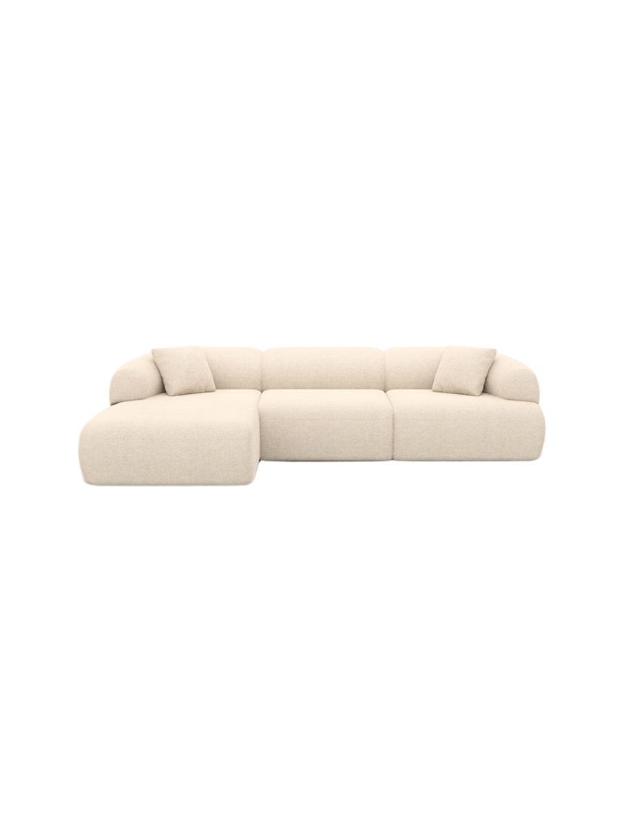 
4-Sitzer Design Ecksofa „Astoria“ mit Strukturstoff-Bezug - Strukturstoff Anthrazit / Eckteil links