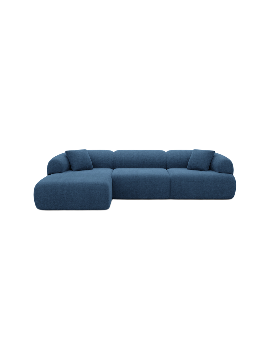 
4-Sitzer Design Ecksofa „Astoria“ mit Strukturstoff-Bezug - Strukturstoff Anthrazit / Eckteil links