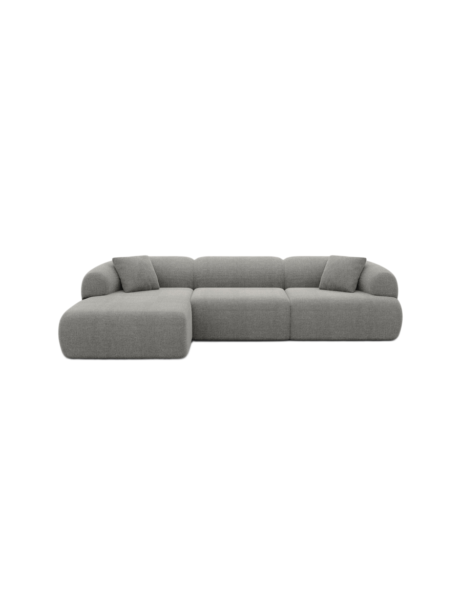 
4-Sitzer Design Ecksofa „Astoria“ mit Strukturstoff-Bezug - Strukturstoff Anthrazit / Eckteil links