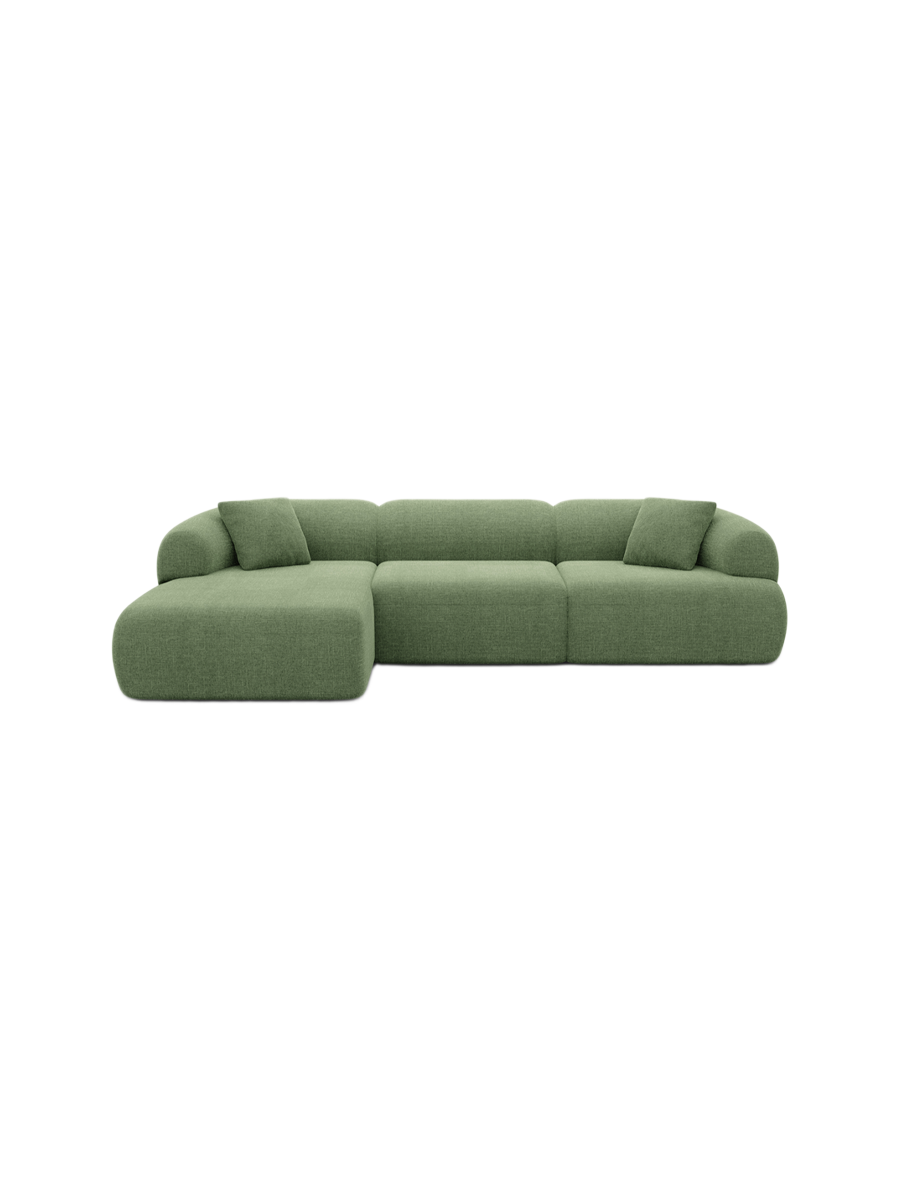 
4-Sitzer Design Ecksofa „Astoria“ mit Strukturstoff-Bezug - Strukturstoff Anthrazit / Eckteil links