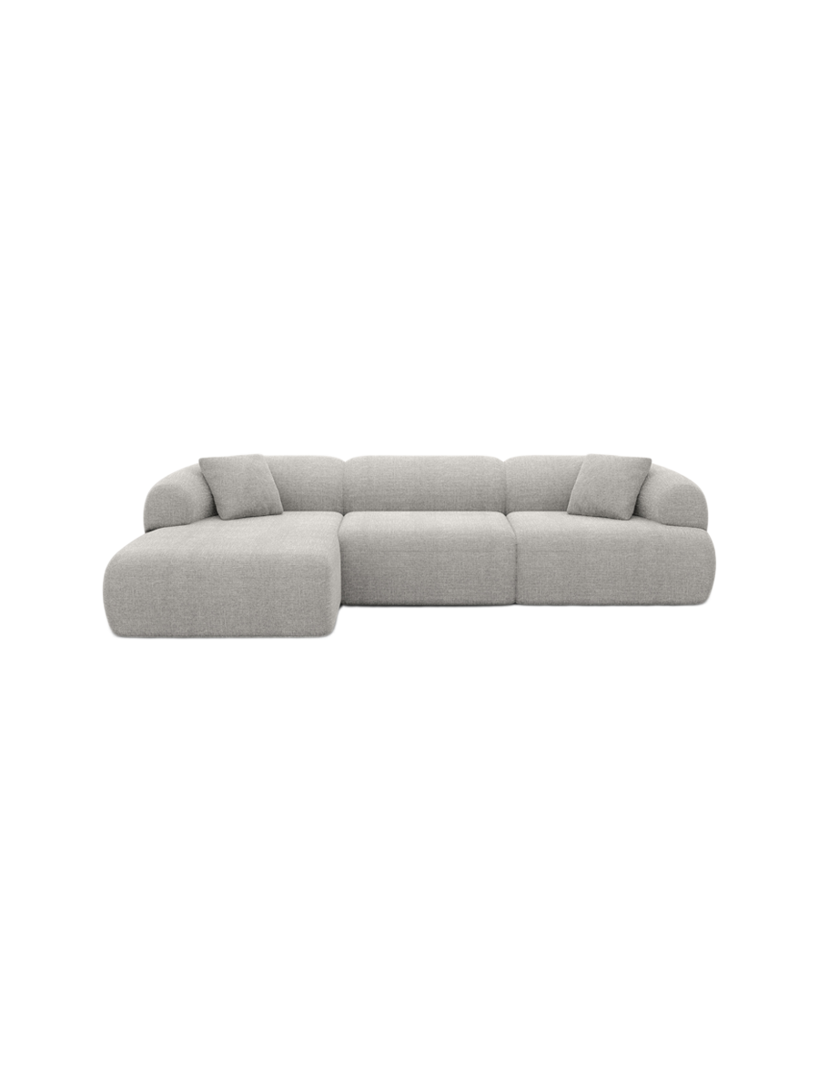 
4-Sitzer Design Ecksofa „Astoria“ mit Strukturstoff-Bezug - Strukturstoff Anthrazit / Eckteil links