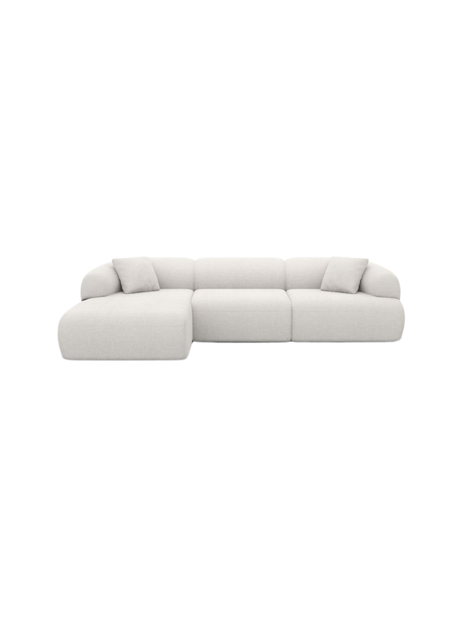 
4-Sitzer Design Ecksofa „Astoria“ mit Strukturstoff-Bezug - Strukturstoff Anthrazit / Eckteil links
