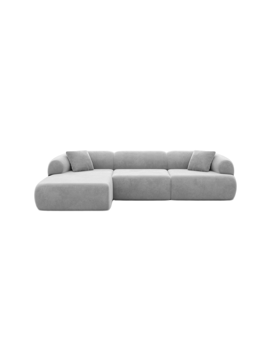 
4-Sitzer Design Ecksofa „Astoria“ mit Samtbezug - Samtbezug Königsblau / Eckteil links