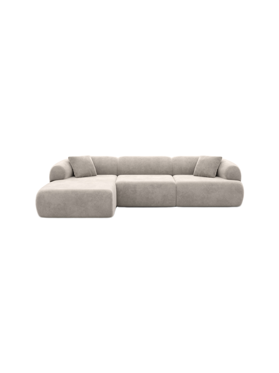 
4-Sitzer Design Ecksofa „Astoria“ mit Samtbezug - Samtbezug Königsblau / Eckteil links