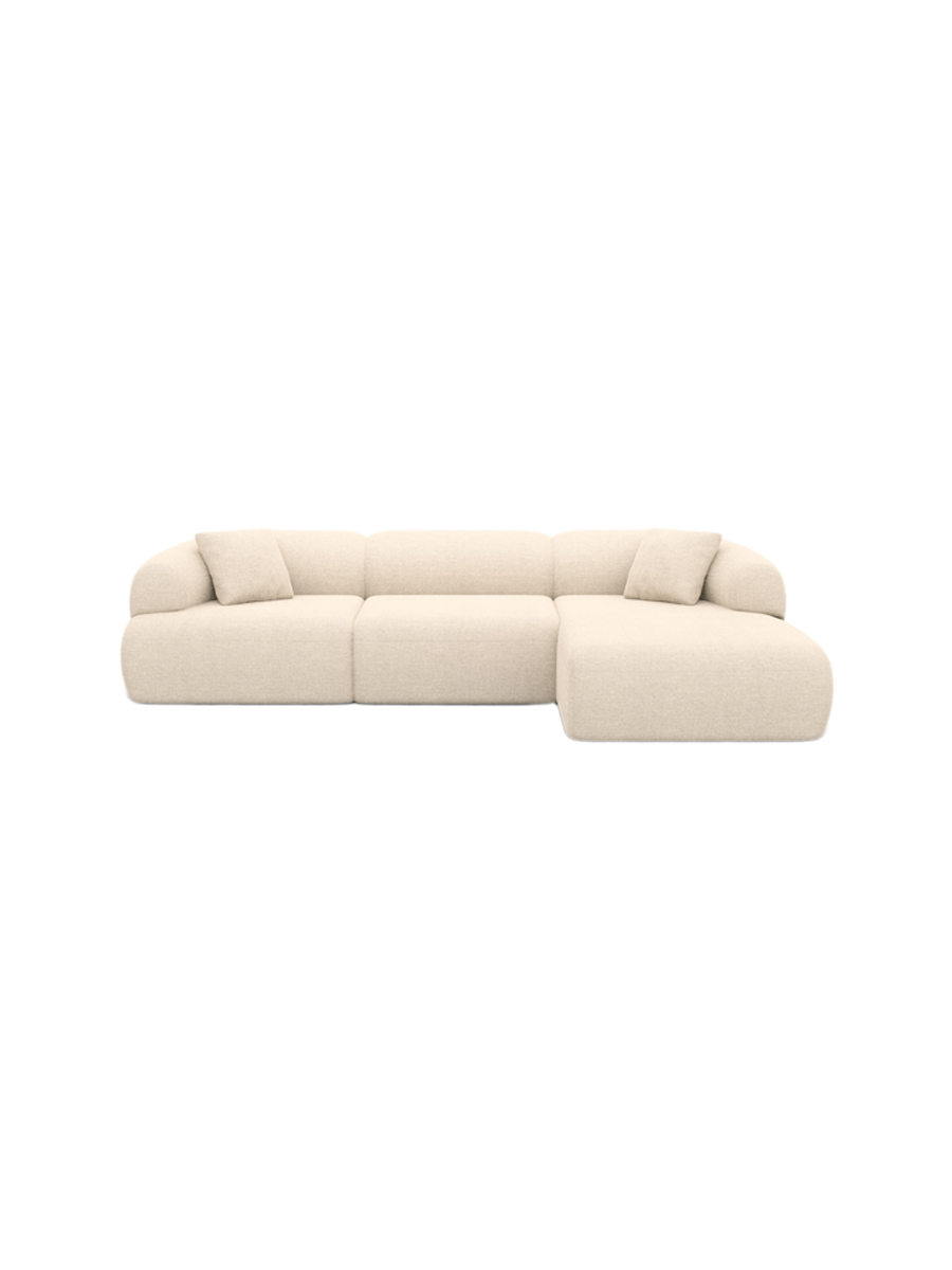 
4-Sitzer Design Ecksofa „Astoria“ mit Strukturstoff-Bezug - Strukturstoff Anthrazit / Eckteil links