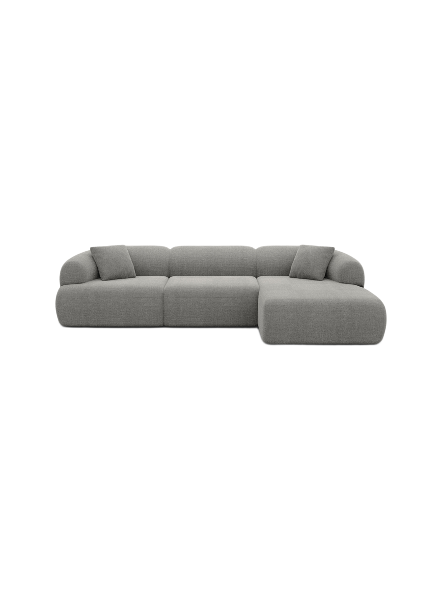 
4-Sitzer Design Ecksofa „Astoria“ mit Strukturstoff-Bezug - Strukturstoff Anthrazit / Eckteil links