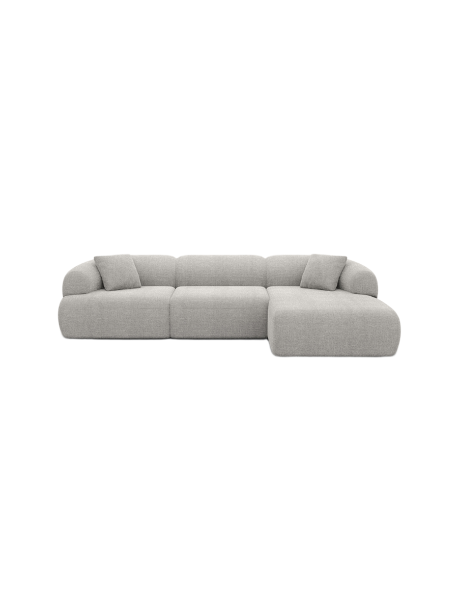 
4-Sitzer Design Ecksofa „Astoria“ mit Strukturstoff-Bezug - Strukturstoff Anthrazit / Eckteil links