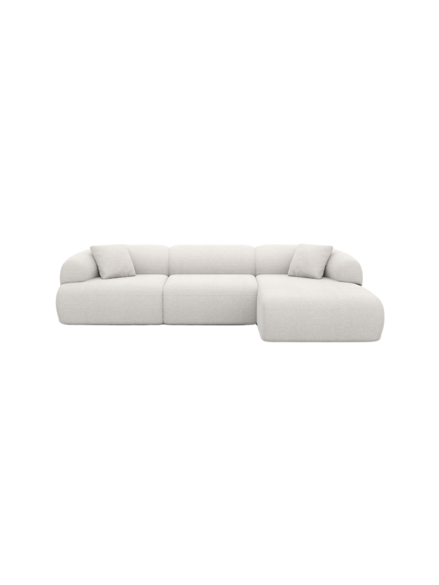
4-Sitzer Design Ecksofa „Astoria“ mit Strukturstoff-Bezug - Strukturstoff Anthrazit / Eckteil links