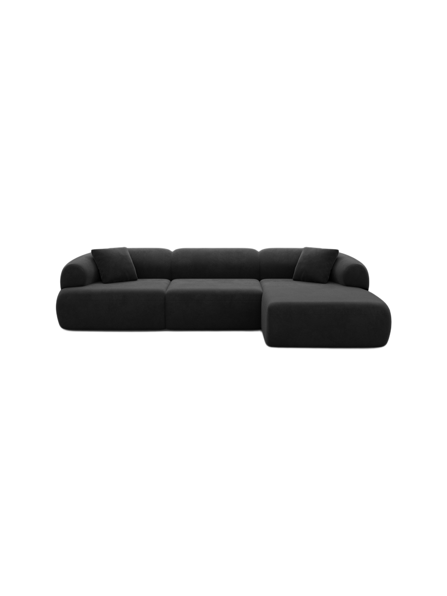 
4-Sitzer Design Ecksofa „Astoria“ mit Samtbezug - Samtbezug Königsblau / Eckteil links