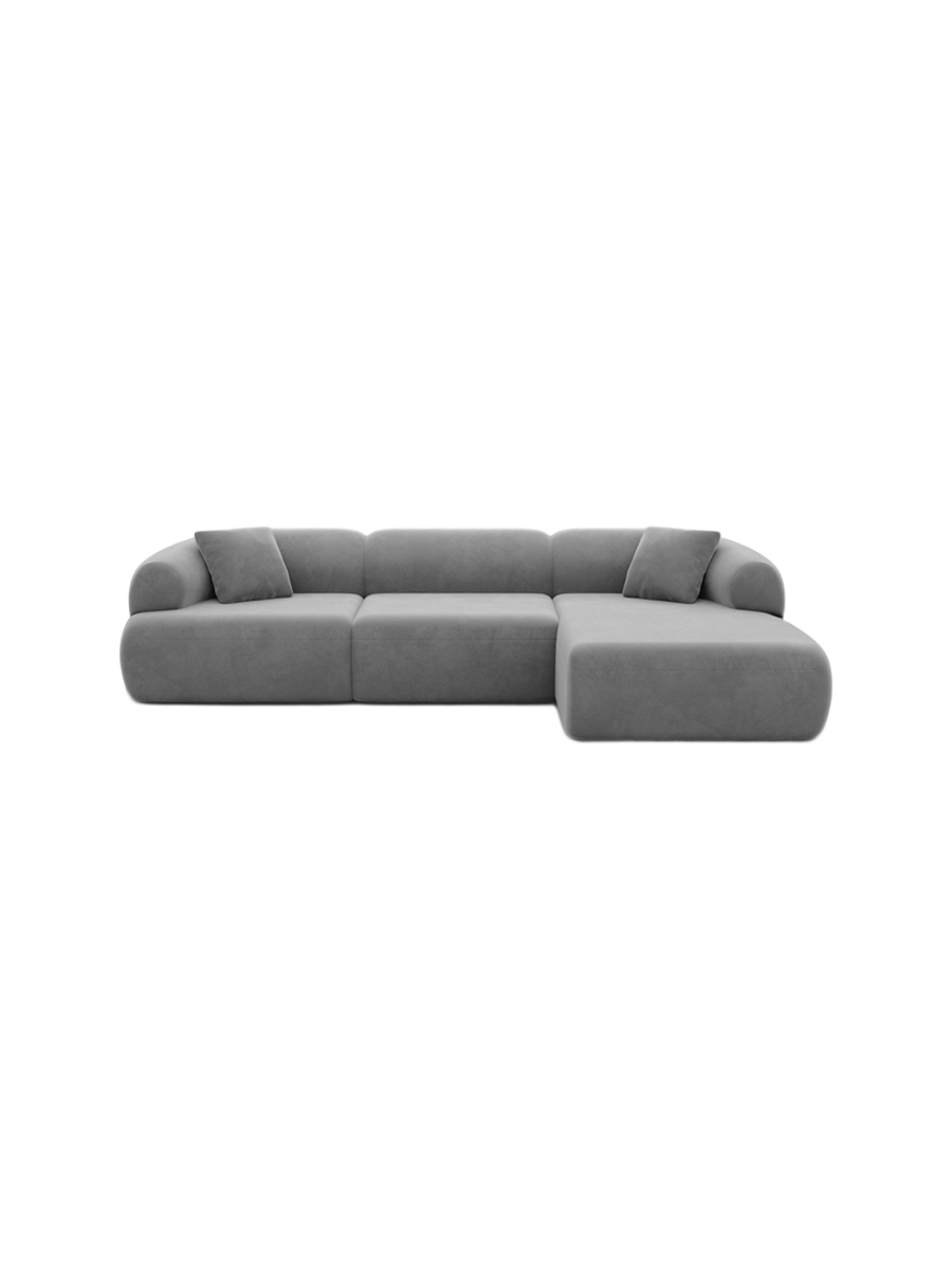 
4-Sitzer Design Ecksofa „Astoria“ mit Samtbezug - Samtbezug Königsblau / Eckteil links