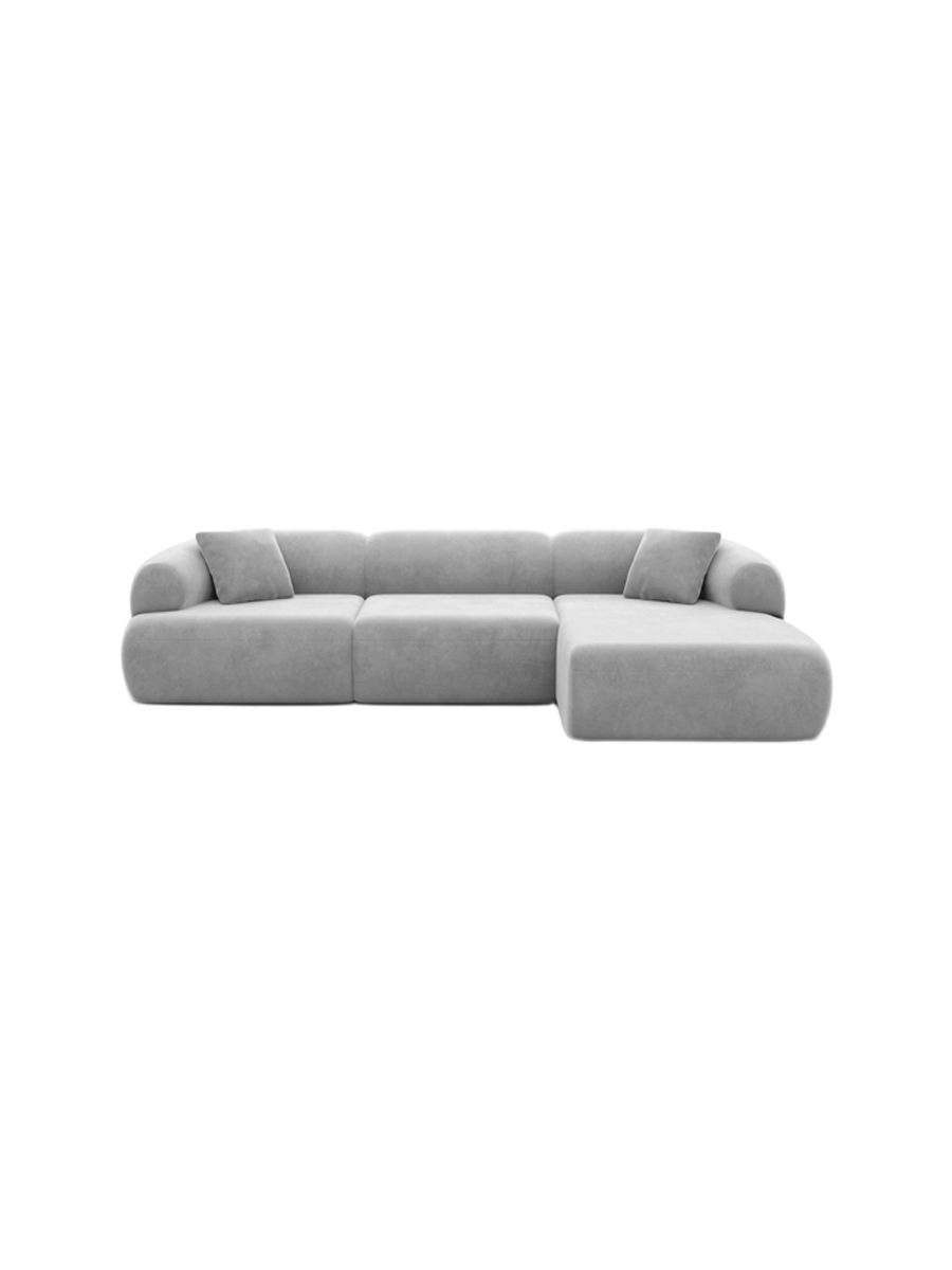 
4-Sitzer Design Ecksofa „Astoria“ mit Samtbezug - Samtbezug Königsblau / Eckteil links