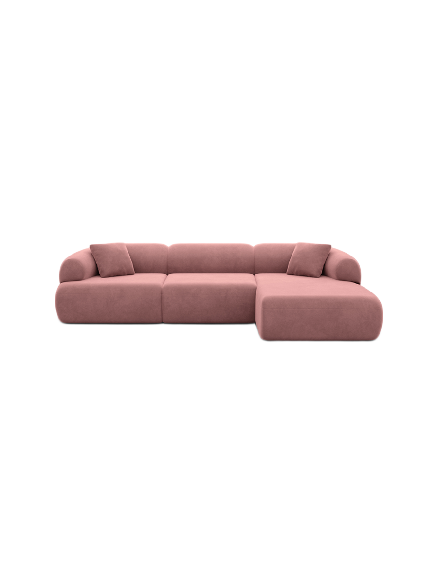 
4-Sitzer Design Ecksofa „Astoria“ mit Samtbezug - Samtbezug Königsblau / Eckteil links