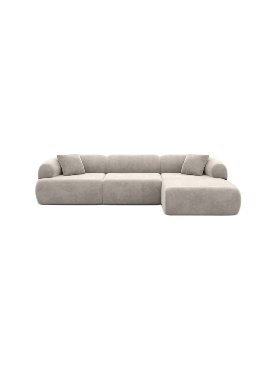 
4-Sitzer Design Ecksofa „Astoria“ mit Samtbezug - Samtbezug Königsblau / Eckteil links