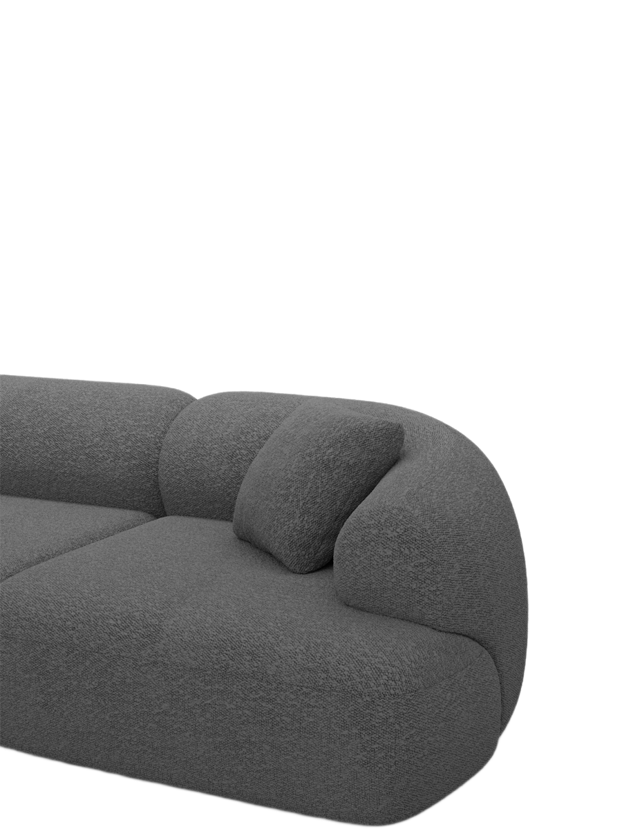 
Design Loungesessel „Astoria“ mit Bouclé-Bezug - Bouclé Graphit