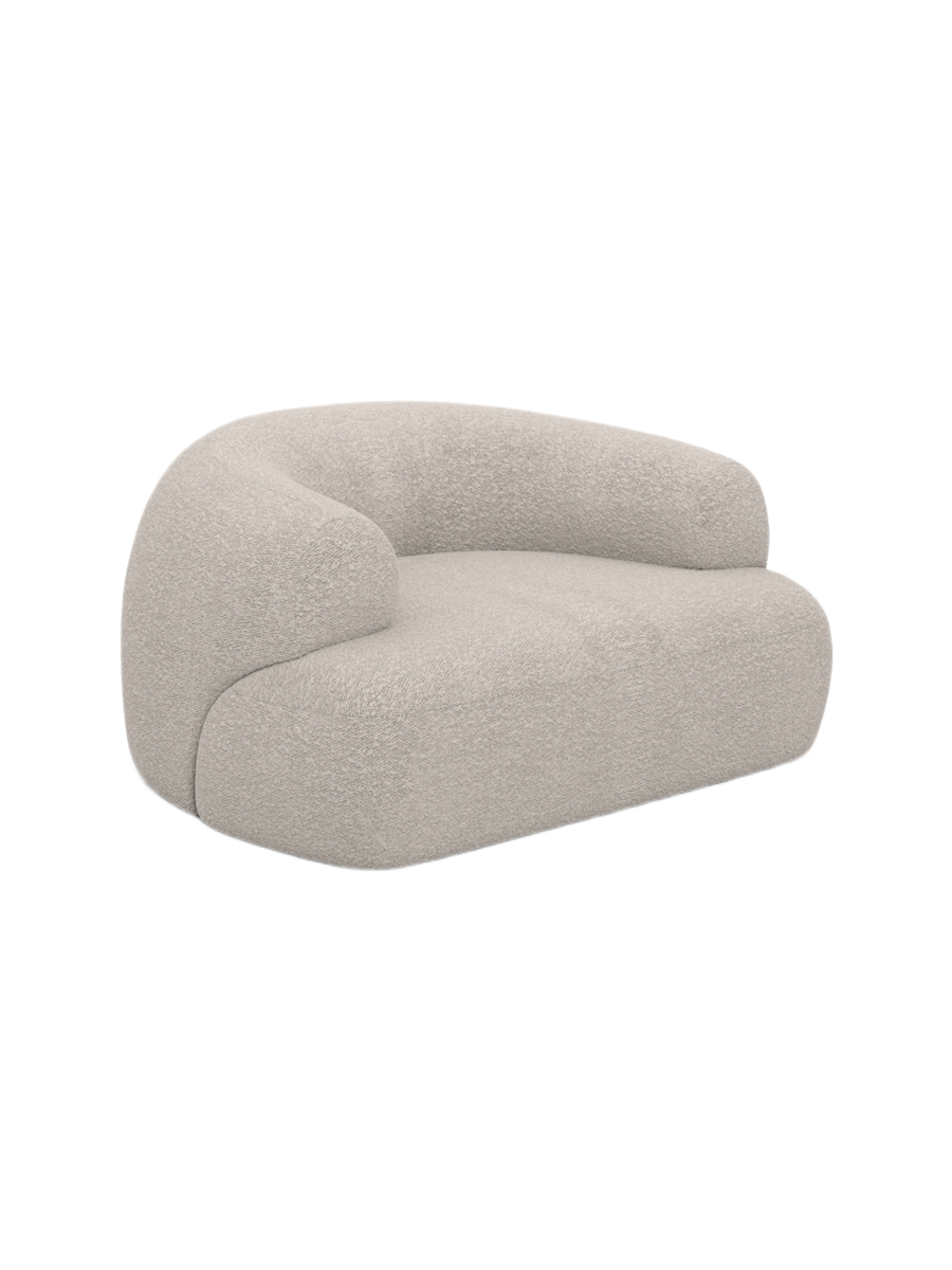 
Design Loungesessel „Astoria“ mit Bouclé-Bezug - Bouclé Graphit