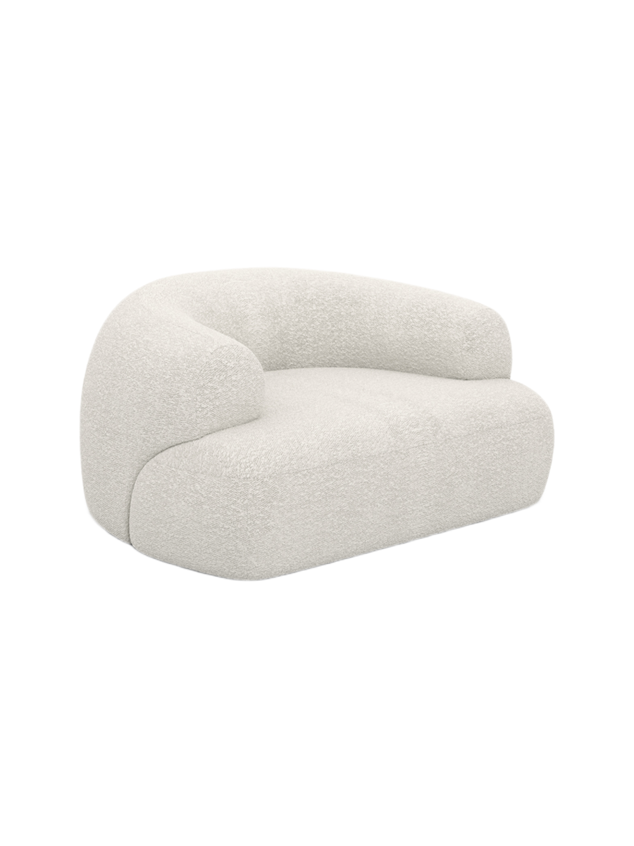 
Design Loungesessel „Astoria“ mit Bouclé-Bezug - Bouclé Graphit
