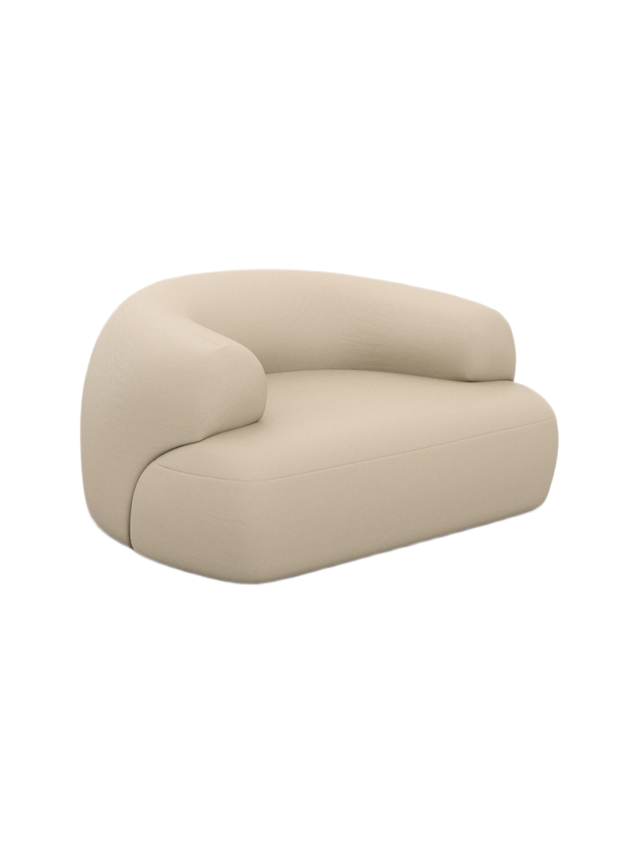 
Design Echtleder Loungesessel „Astoria“ - Echtleder Beige