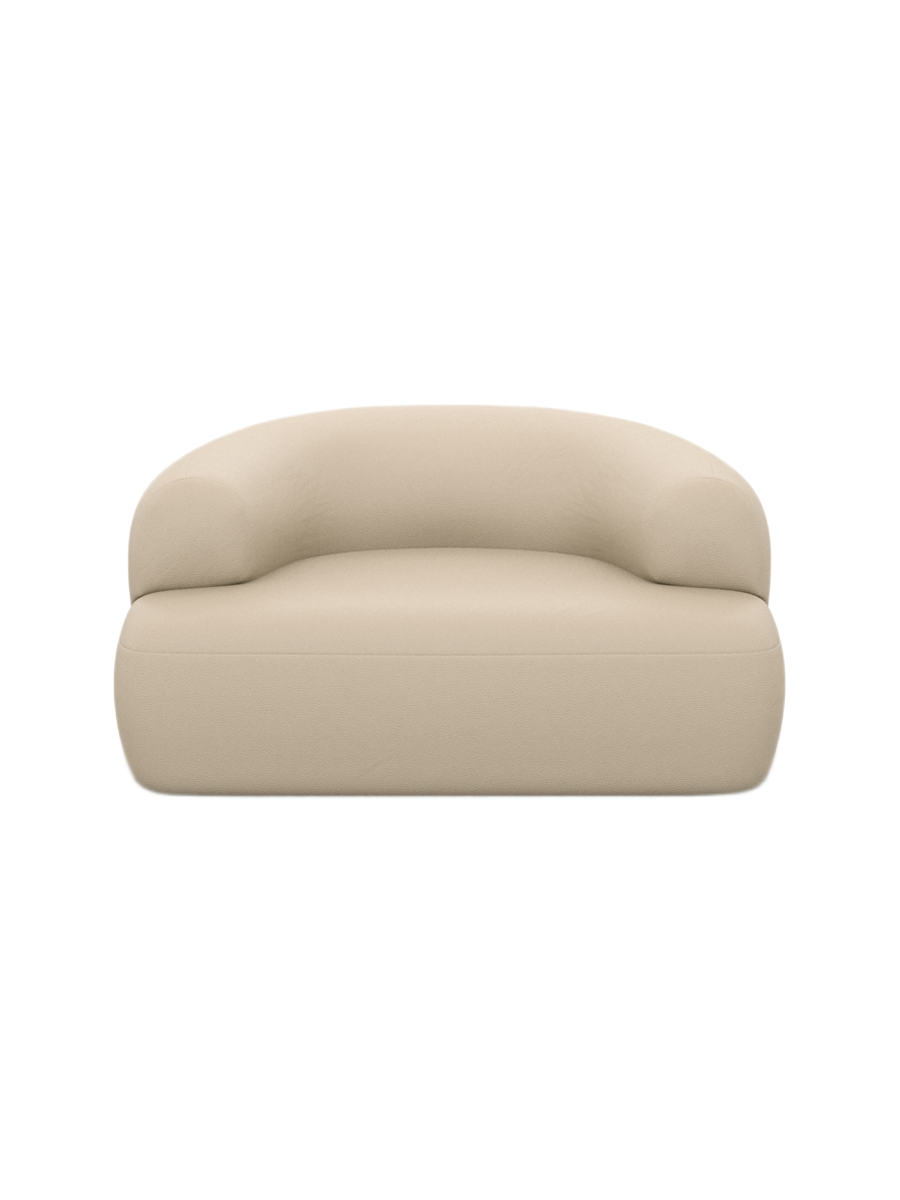 
Design Echtleder Loungesessel „Astoria“ - Echtleder Beige