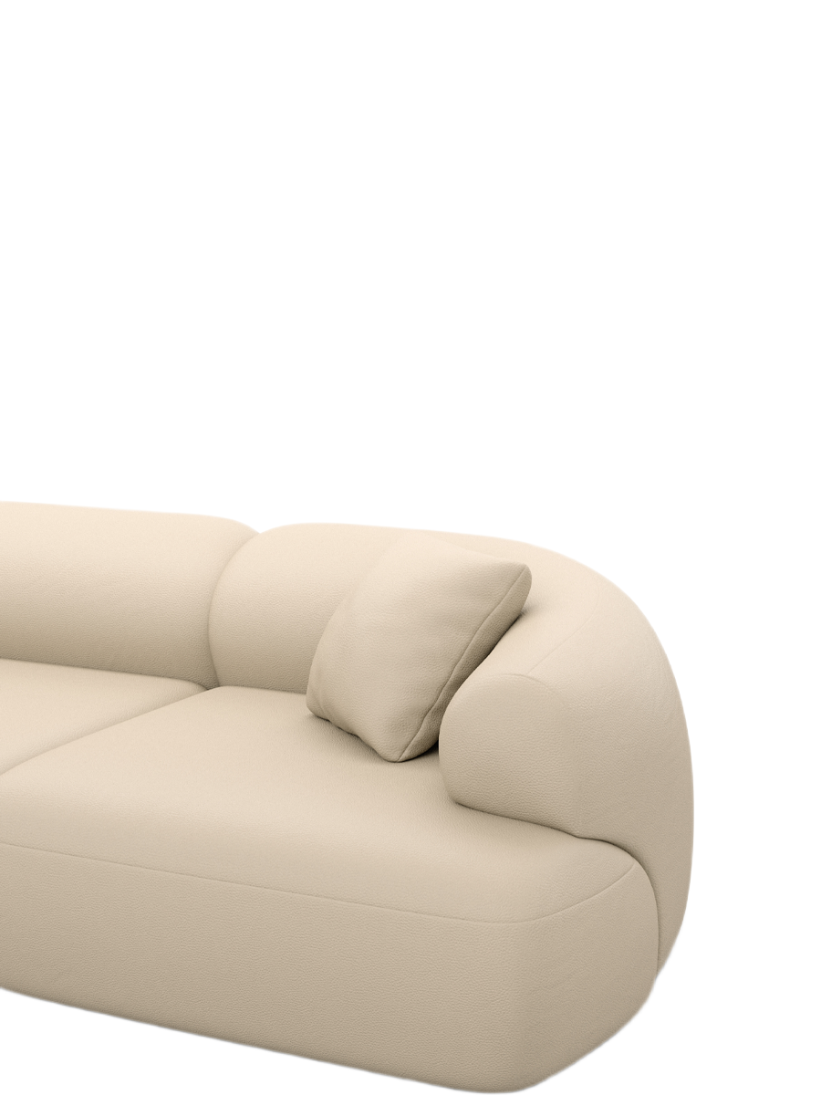 
Design Echtleder Loungesessel „Astoria“ - Echtleder Beige