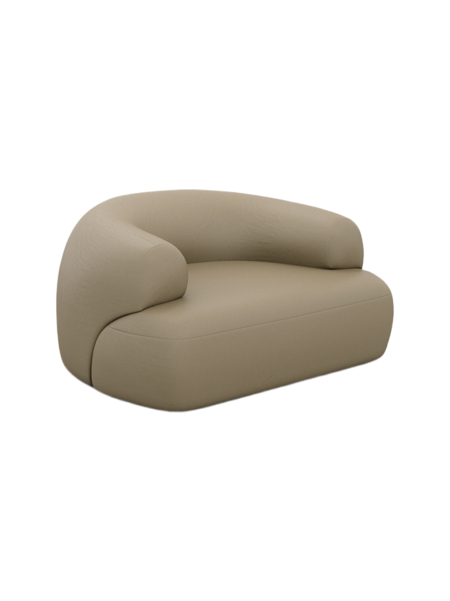 
Design Echtleder Loungesessel „Astoria“ - Echtleder Beige
