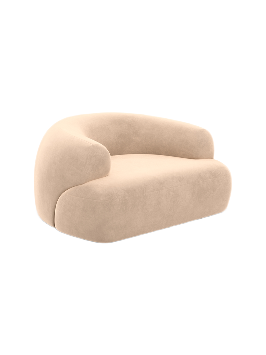 
Design Loungesessel „Astoria“ mit Samtbezug - Samtbezug Königsblau