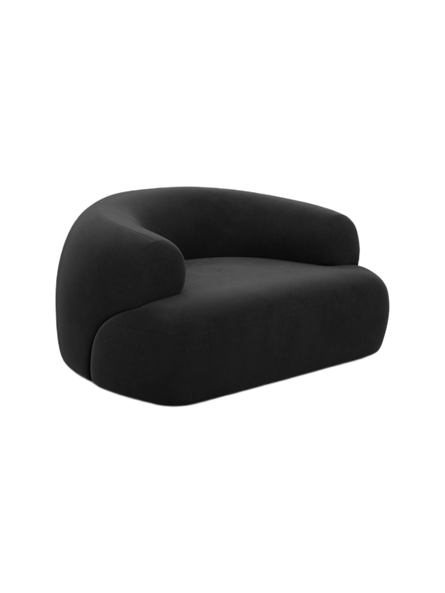 
Design Loungesessel „Astoria“ mit Samtbezug - Samtbezug Königsblau