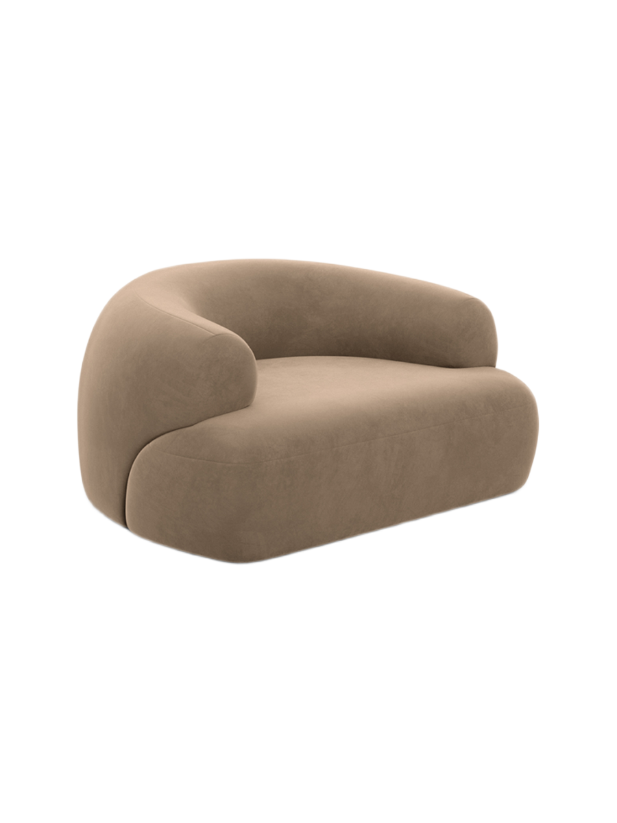 
Design Loungesessel „Astoria“ mit Samtbezug - Samtbezug Königsblau