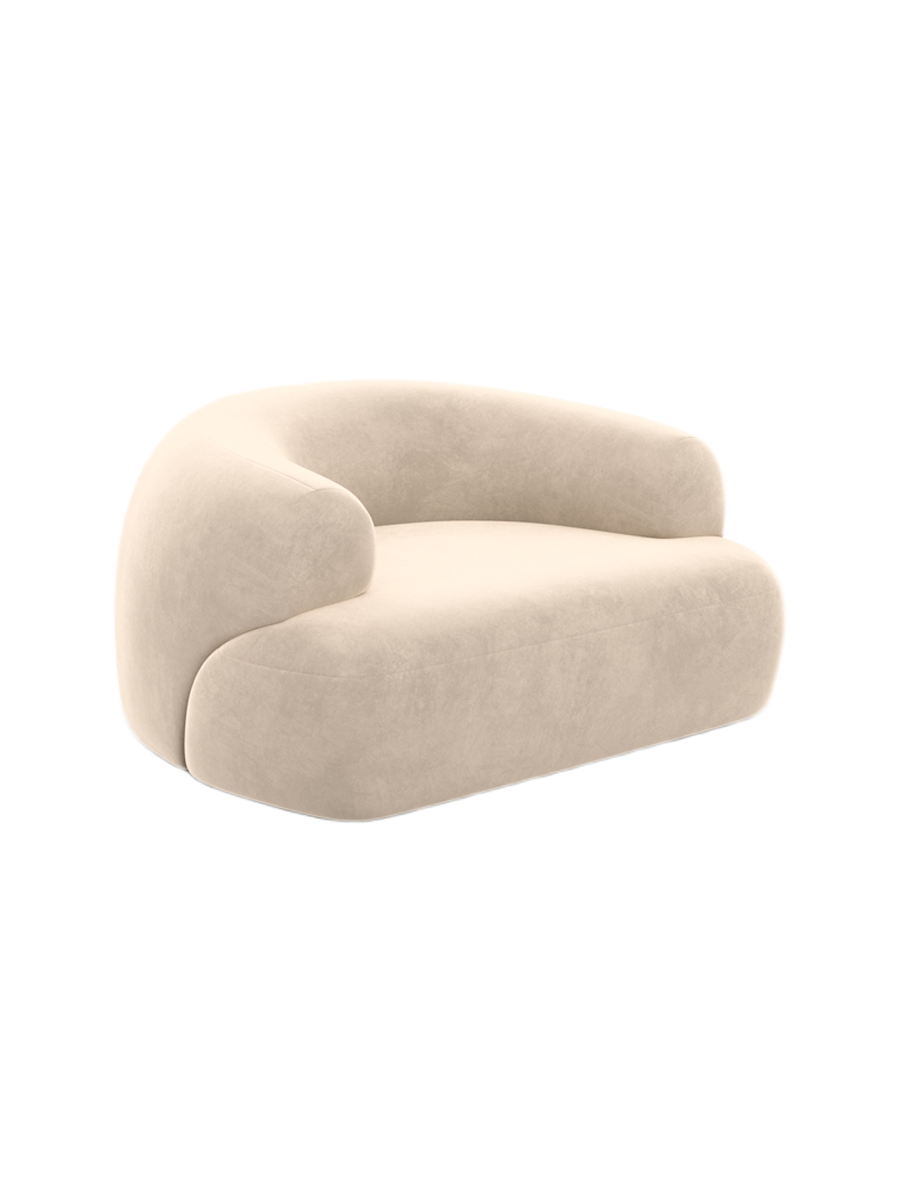 
Design Loungesessel „Astoria“ mit Samtbezug - Samtbezug Königsblau