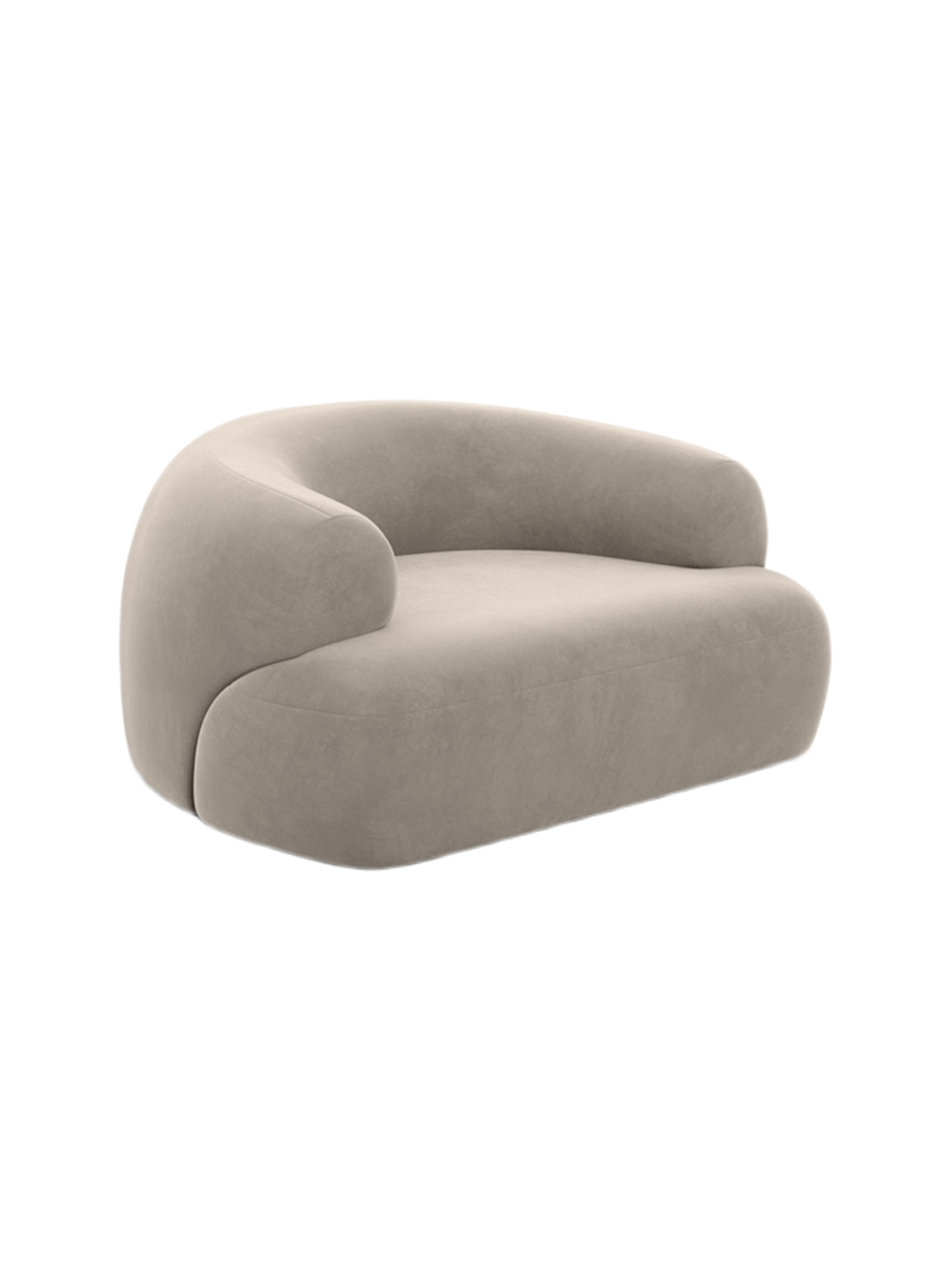 
Design Loungesessel „Astoria“ mit Samtbezug - Samtbezug Königsblau