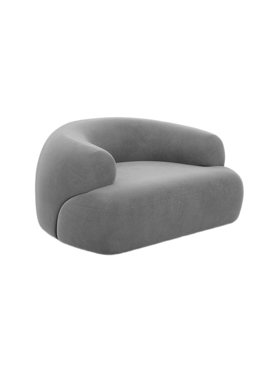 
Design Loungesessel „Astoria“ mit Samtbezug - Samtbezug Königsblau