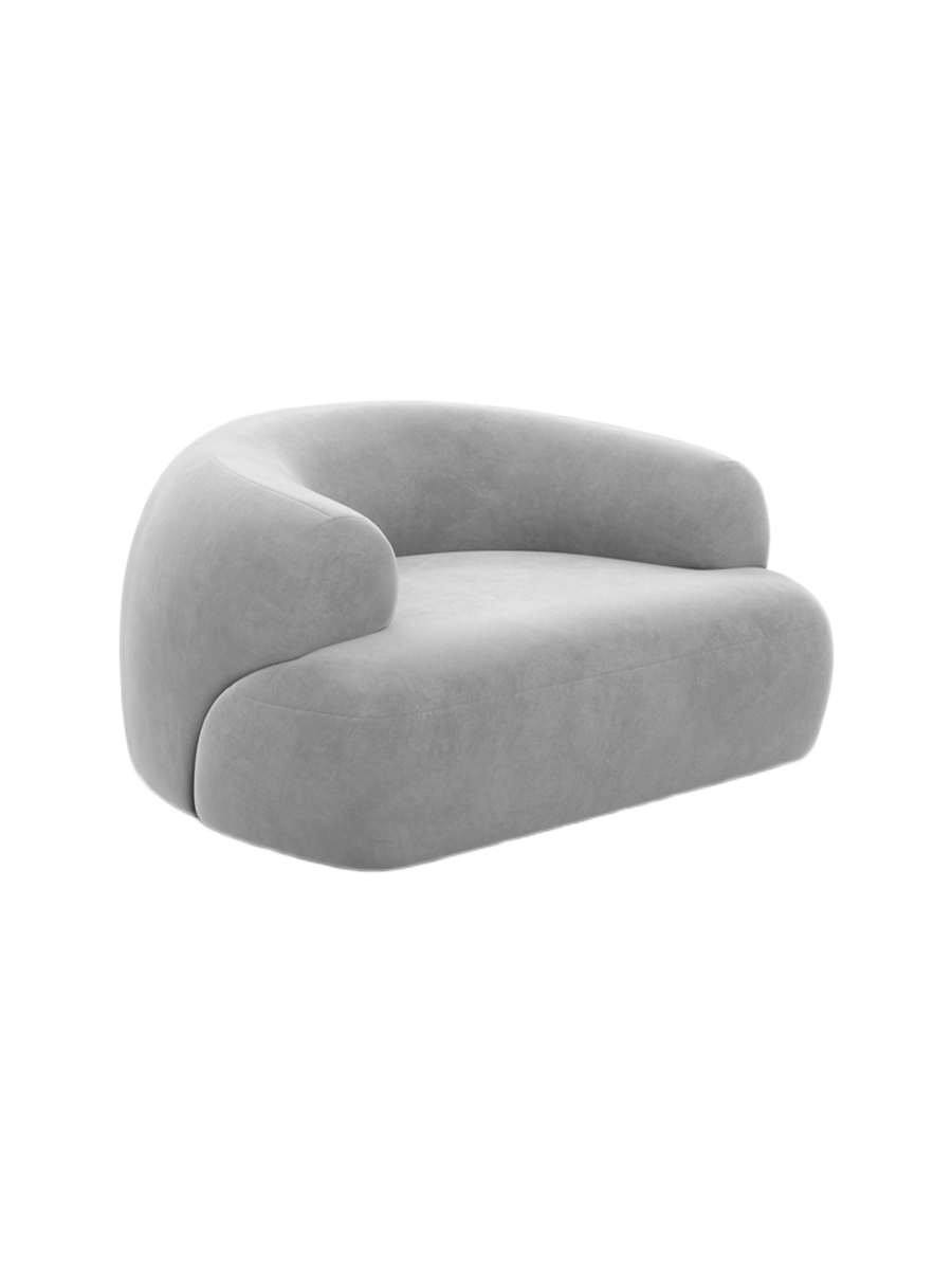 
Design Loungesessel „Astoria“ mit Samtbezug - Samtbezug Königsblau