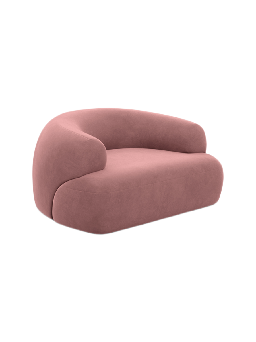 
Design Loungesessel „Astoria“ mit Samtbezug - Samtbezug Königsblau