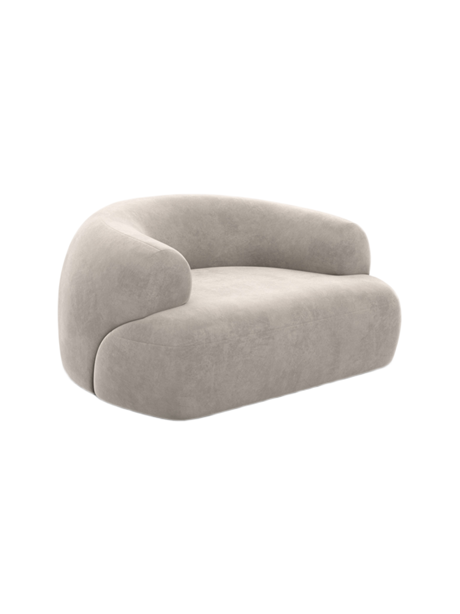 
Design Loungesessel „Astoria“ mit Samtbezug - Samtbezug Königsblau
