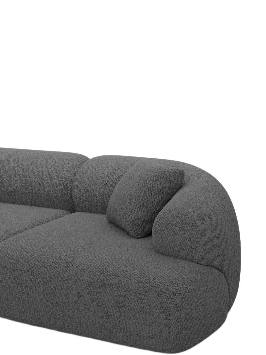 
2-Sitzer Design Sofa „Astoria“ mit Bouclé-Bezug - Bouclé Graphit