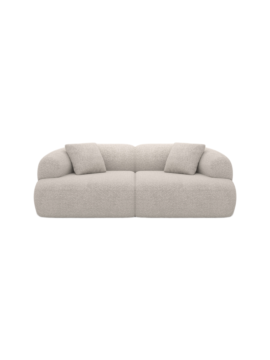 
2-Sitzer Design Sofa „Astoria“ mit Bouclé-Bezug - Bouclé Graphit