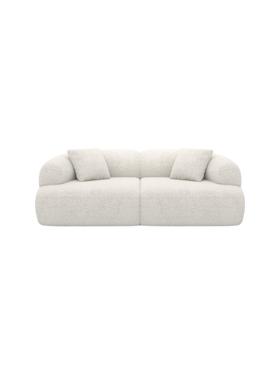 
2-Sitzer Design Sofa „Astoria“ mit Bouclé-Bezug - Bouclé Graphit