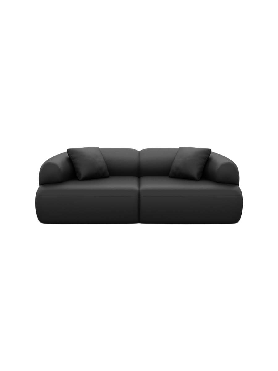 
2-Sitzer Design Echtleder Sofa „Astoria“ - Echtleder Beige