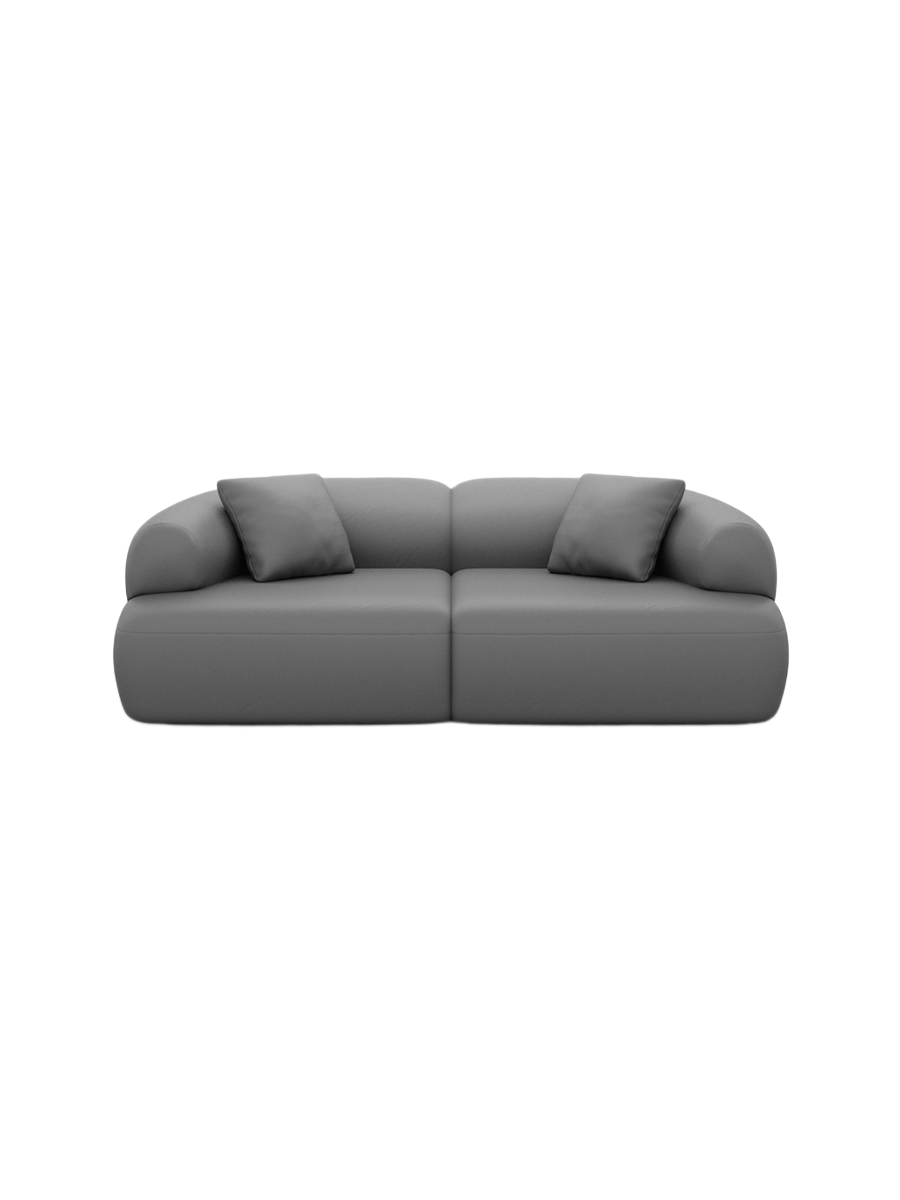 
2-Sitzer Design Echtleder Sofa „Astoria“ - Echtleder Beige