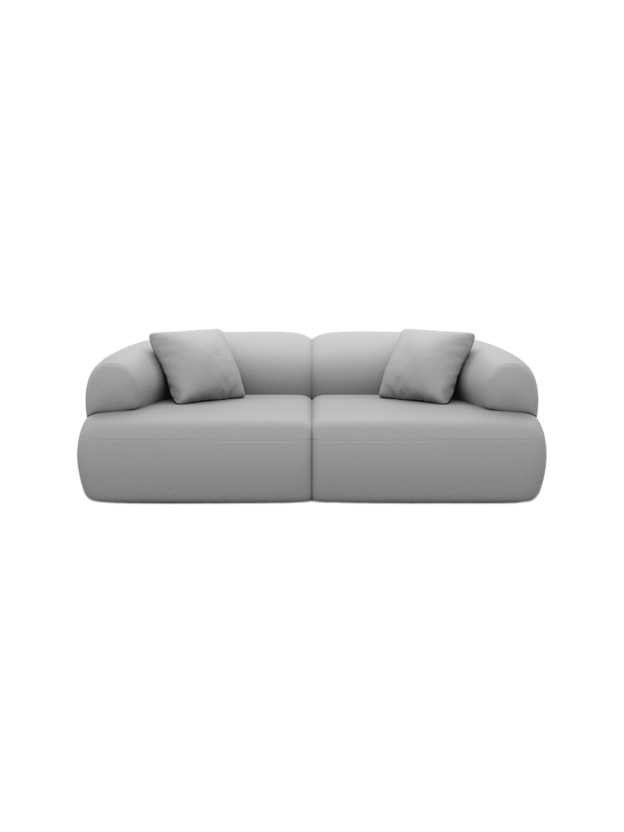 
2-Sitzer Design Echtleder Sofa „Astoria“ - Echtleder Beige