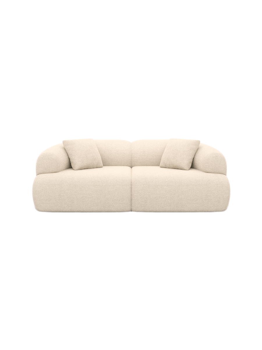 
2-Sitzer Design Sofa „Astoria“ mit Strukturstoff-Bezug - Strukturstoff Anthrazit