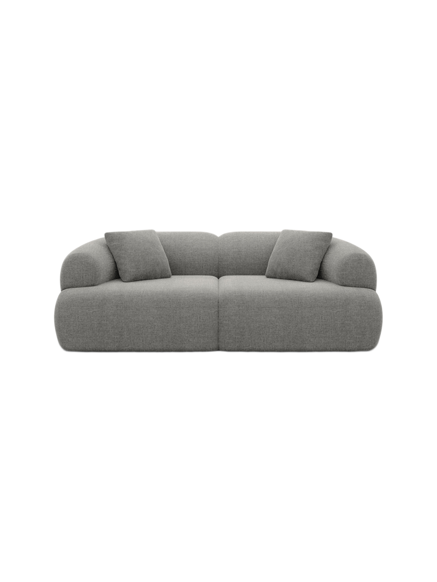 
2-Sitzer Design Sofa „Astoria“ mit Strukturstoff-Bezug - Strukturstoff Anthrazit