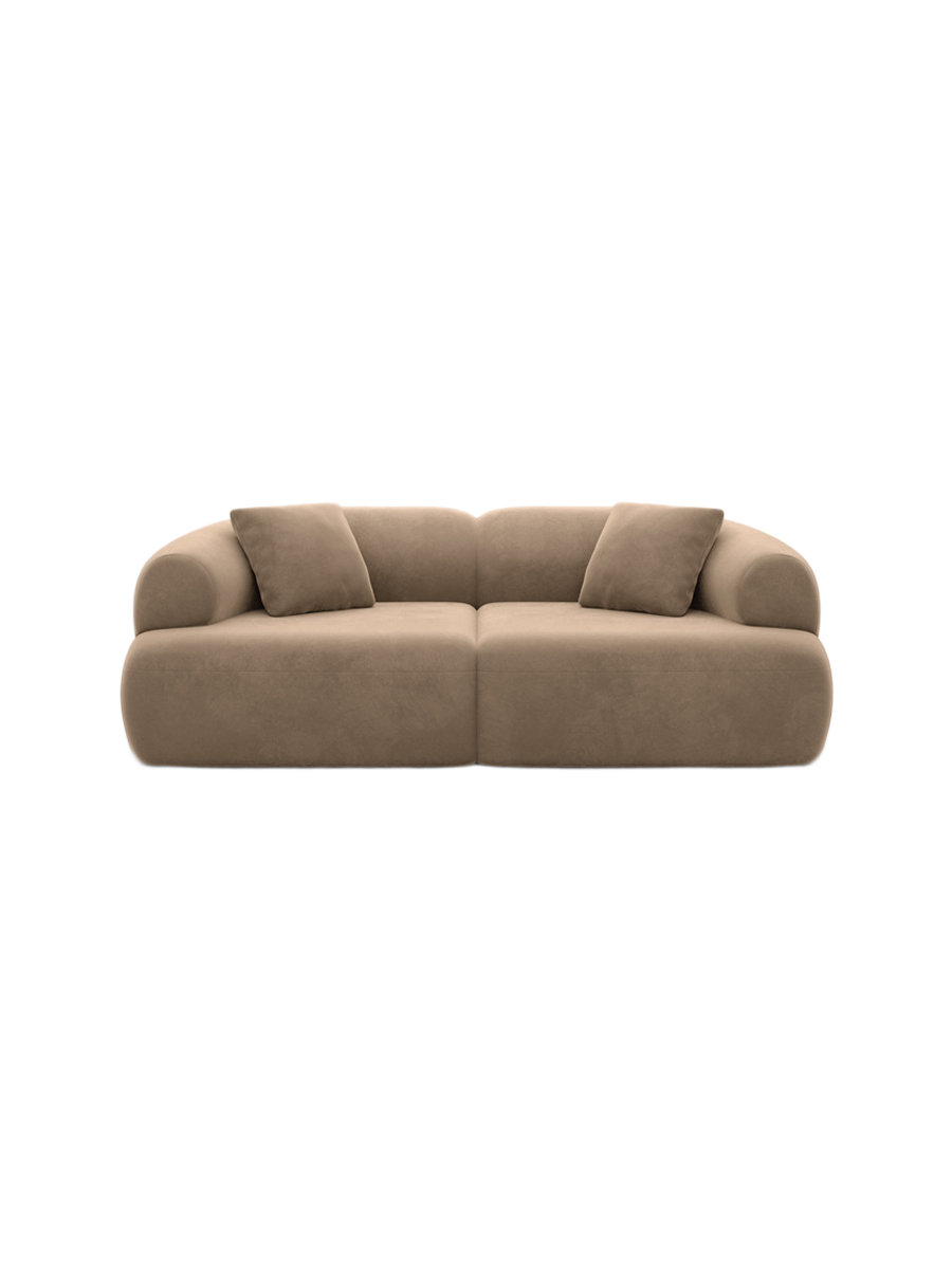 
2-Sitzer Design Sofa „Astoria“ mit Samtbezug - Samtbezug Königsblau